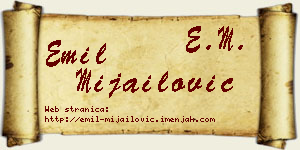 Emil Mijailović vizit kartica